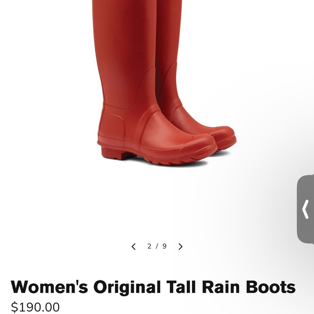 Hunter Women's Tall Red Rain Boots